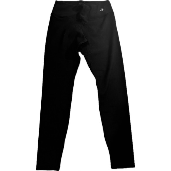 CompressionZ Luxe Ribbed Black Leggings Ribbed Yoga Gym Workout Medium - Picture 1 of 10